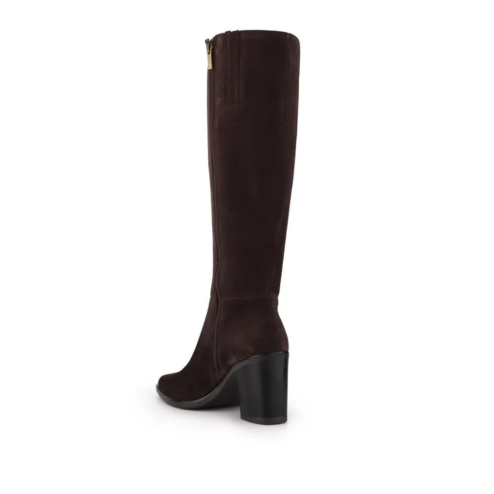 Cagliari Extra Slim Calf Fit Knee-High Boots - CAGLIARIXS / 321 244 - Chocolate Suede sold by Jones Bootmaker product image thumbnail 3