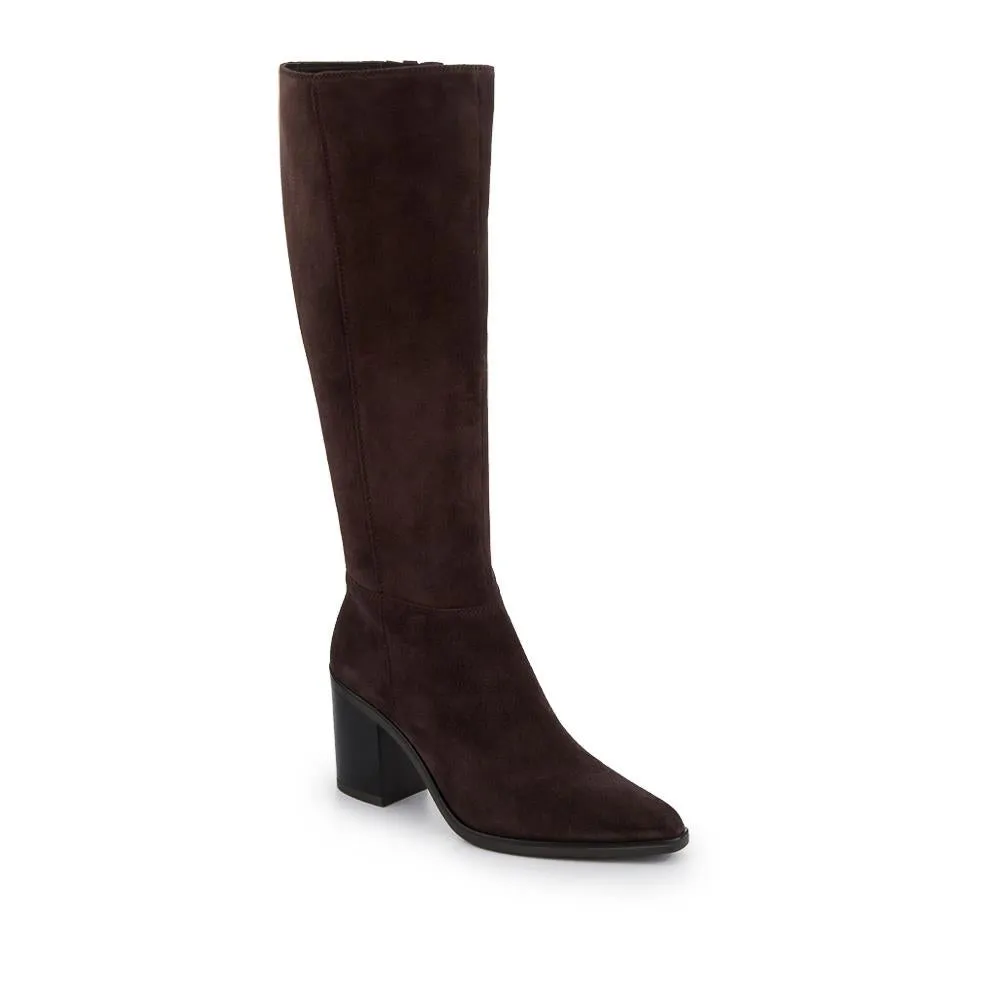 Cagliari Extra Slim Calf Fit Knee-High Boots - CAGLIARIXS / 321 244 - Chocolate Suede sold by Jones Bootmaker product image thumbnail 2