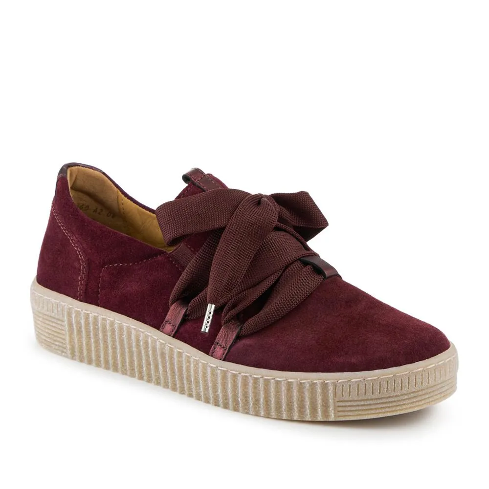 Waltz Gabor Lace-Up Trainers - GAB33506 / 319 497 - Burgundy sold by Jones Bootmaker product image thumbnail 2