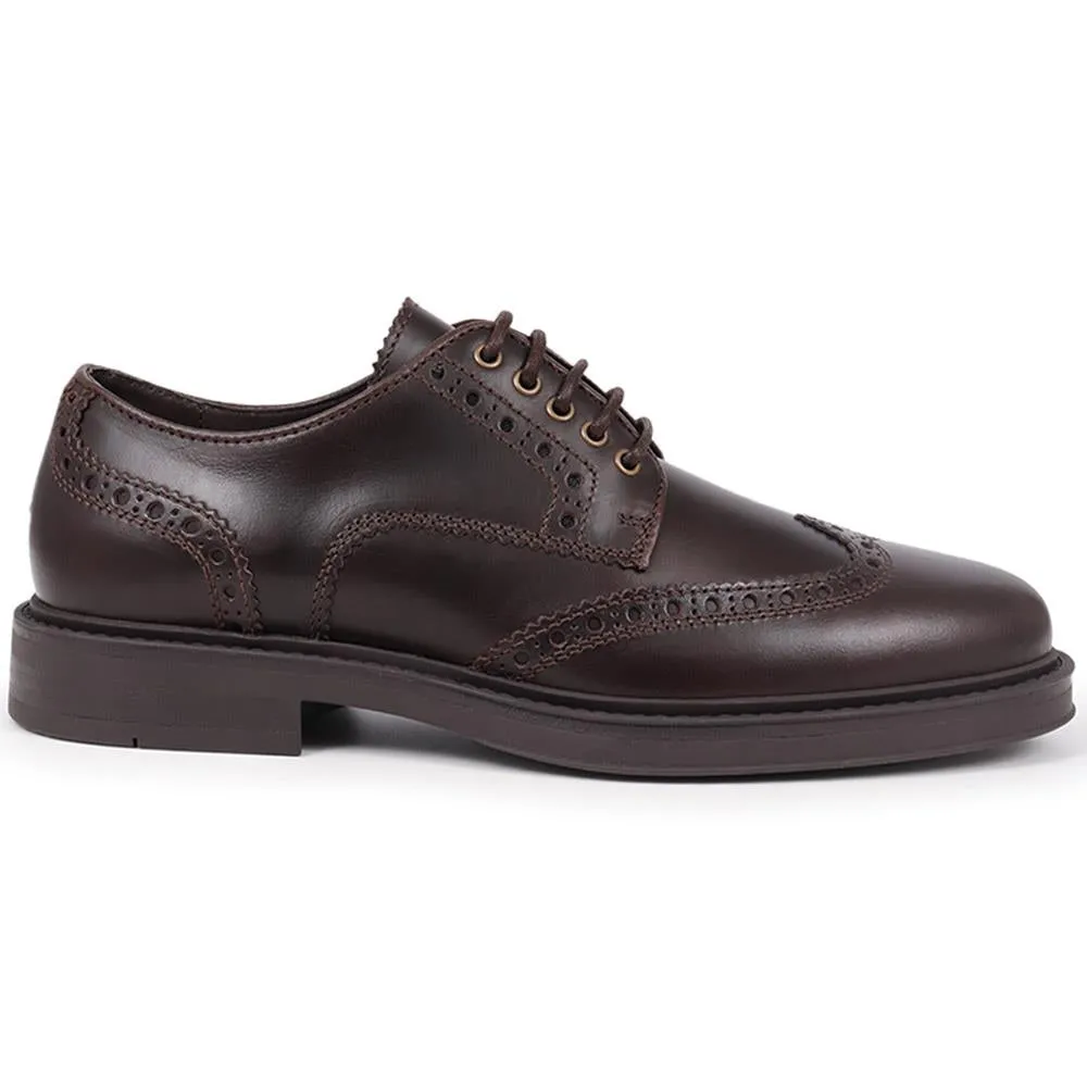 Kilmarnock Leather Lace-Up Shoes - KILMARNOCK / 325 899 - Dark Brown sold by Jones Bootmaker