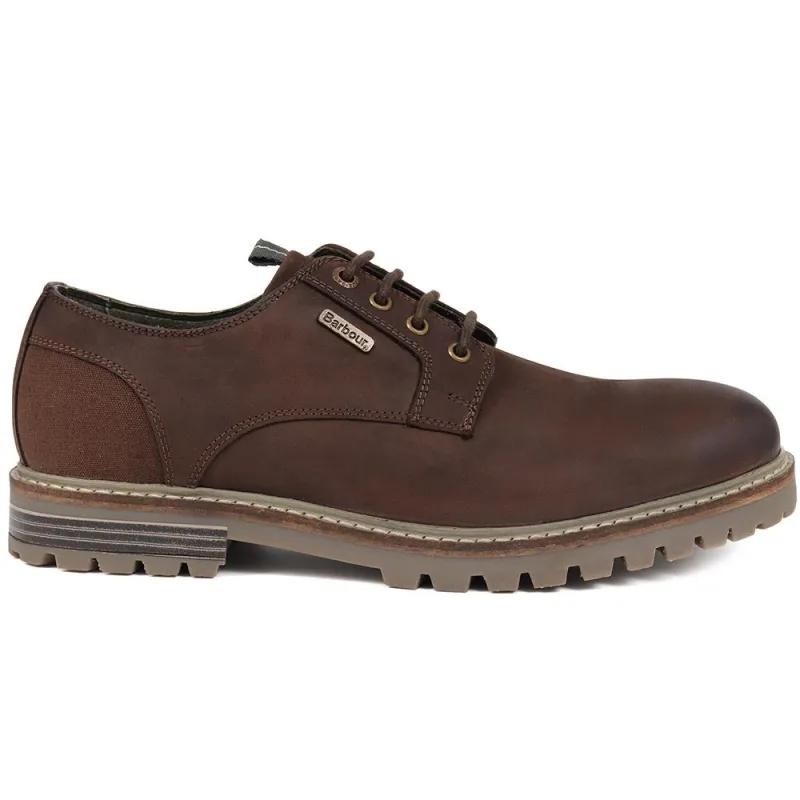 Sandstone Leather Lace-Up Shoes - BARBR38503 / 324 445 - Chocolate sold by Jones Bootmaker
