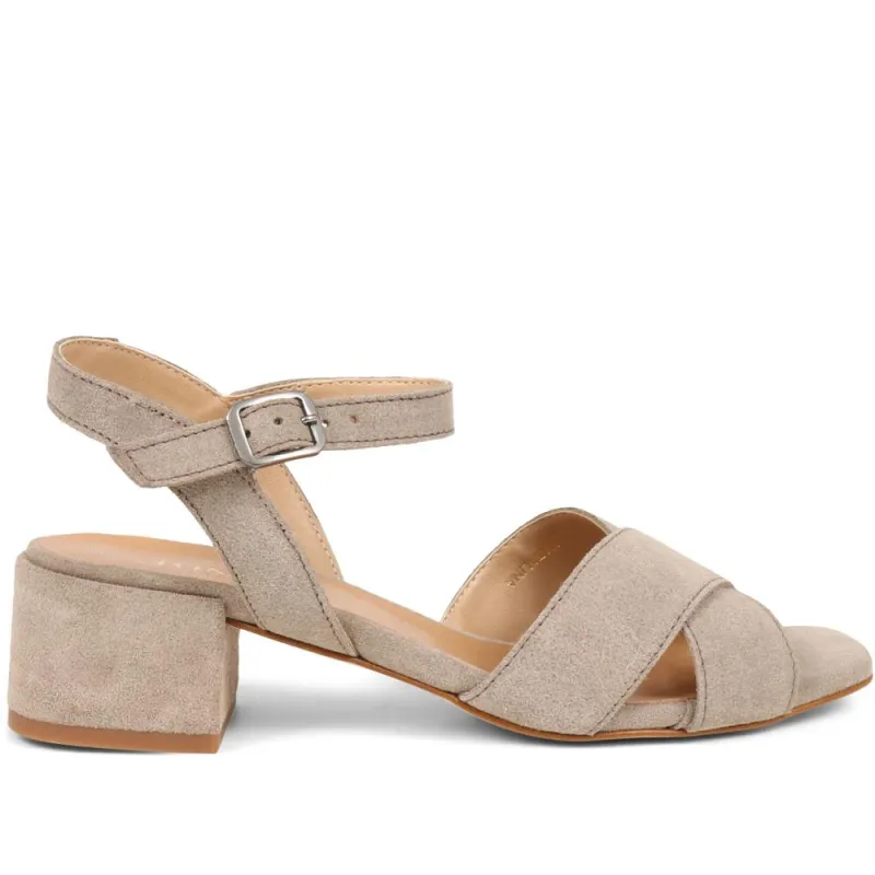 Katalina Strappy Block Heels - KATALINA / 323 800 - Taupe sold by Jones Bootmaker