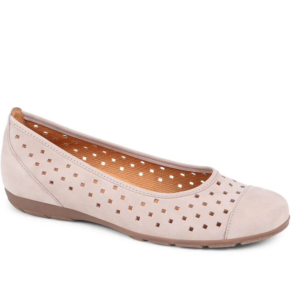 Ruffle Gabor Cut-Out Leather Pumps - GAB29571 / 314 659 - Nude sold by Jones Bootmaker product image thumbnail 2