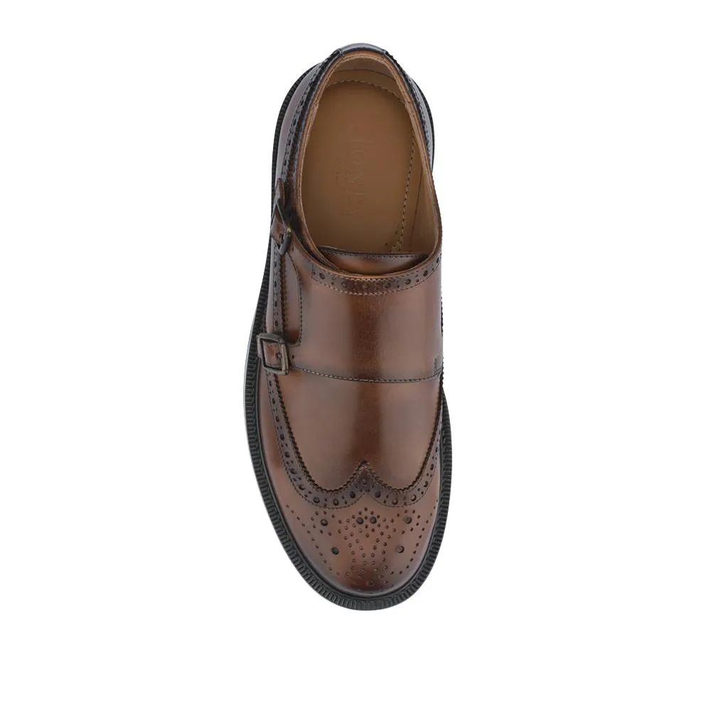 Nathan Leather Double Monk Shoes - NATHAN / 328 501 - Tan sold by Jones Bootmaker product image thumbnail 4