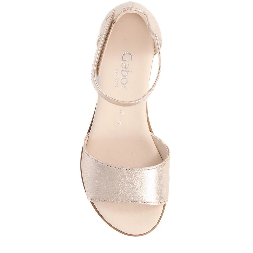 Ticho Leather Wedge Sandals - GAB39504 / 325 077 - Pewter sold by Jones Bootmaker product image thumbnail 5