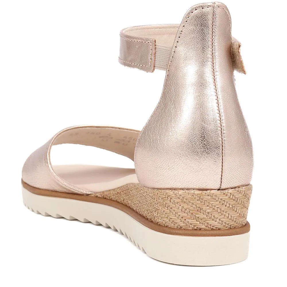 Ticho Leather Wedge Sandals - GAB39504 / 325 077 - Pewter sold by Jones Bootmaker product image thumbnail 3