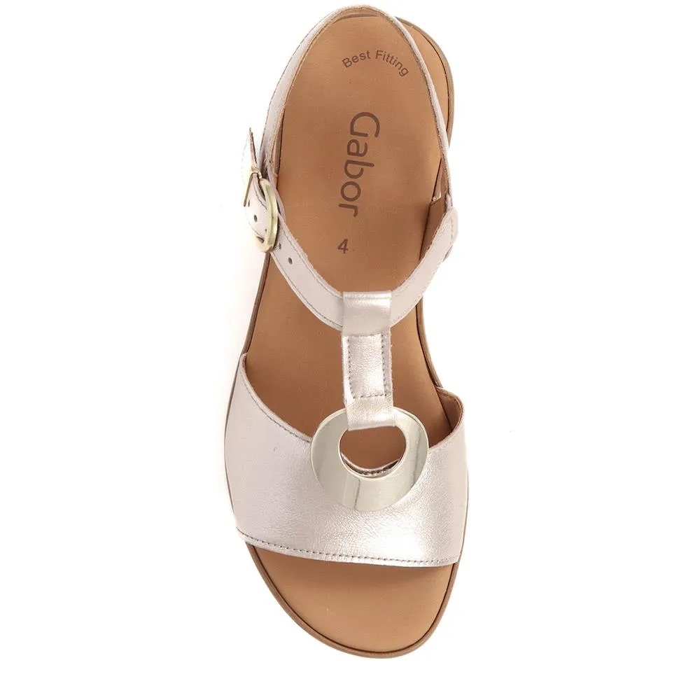 Leather Platform Sandals - GAB39506 / 325 079 - Pewter sold by Jones Bootmaker product image thumbnail 5