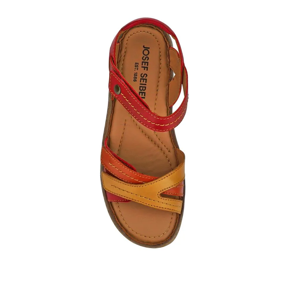 Leather Touch-Fasten Sandals - JOSEF41516 / 327 244 - Red Multi sold by Jones Bootmaker product image thumbnail 4
