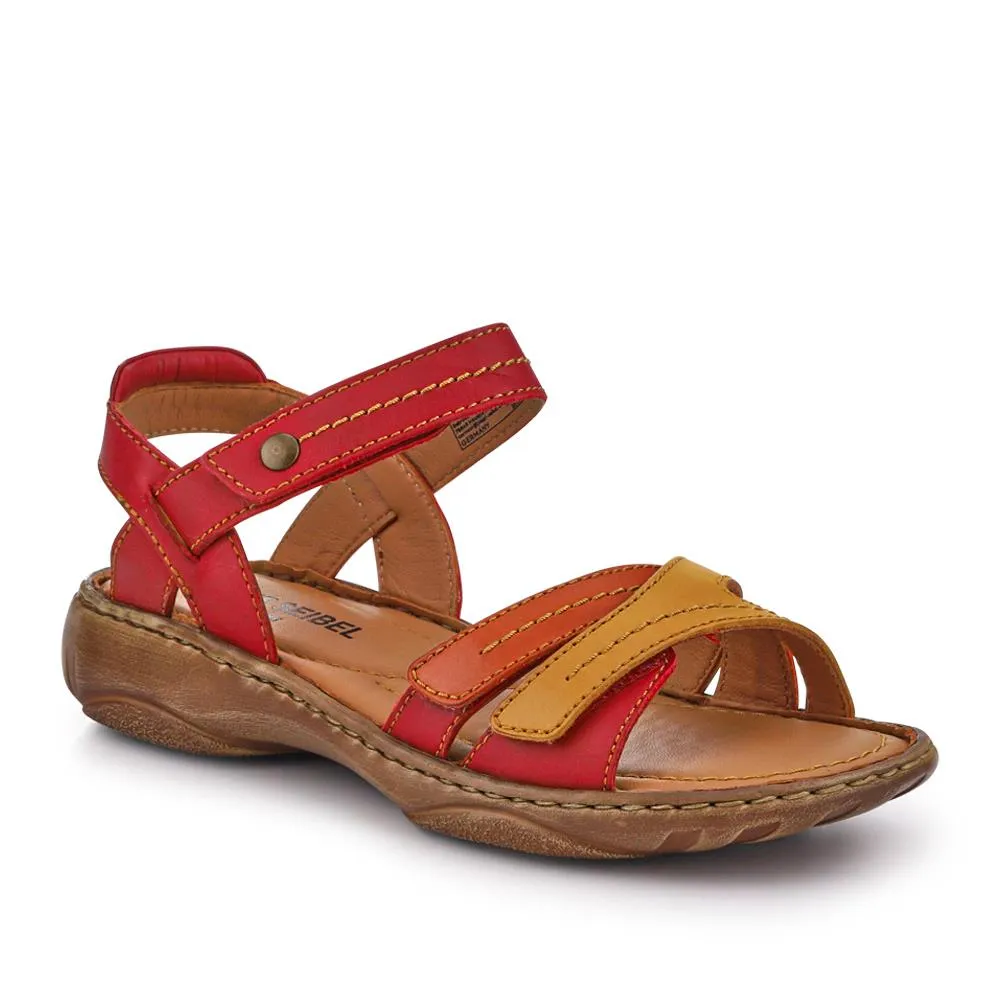 Leather Touch-Fasten Sandals - JOSEF41516 / 327 244 - Red Multi sold by Jones Bootmaker product image thumbnail 2