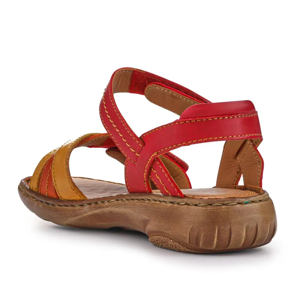 Leather Touch-Fasten Sandals - JOSEF41516 / 327 244 - Red Multi sold by Jones Bootmaker product image thumbnail 3