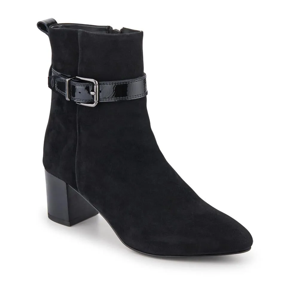 Nia Leather Buckle-Fasten Boots - NIA / 328 089 - Black Suede sold by Jones Bootmaker product image thumbnail 2