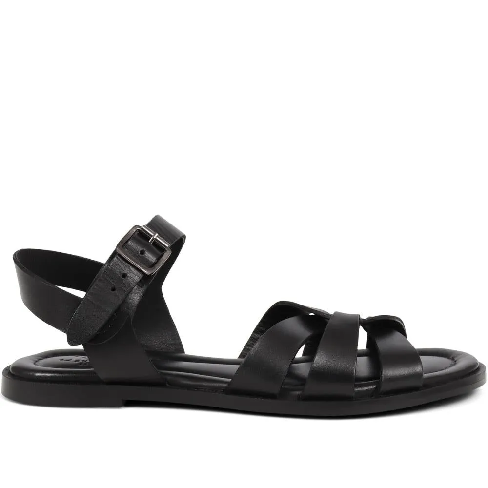 Inez Flat Sandals - INEZ / 325 183 - Black sold by Jones Bootmaker