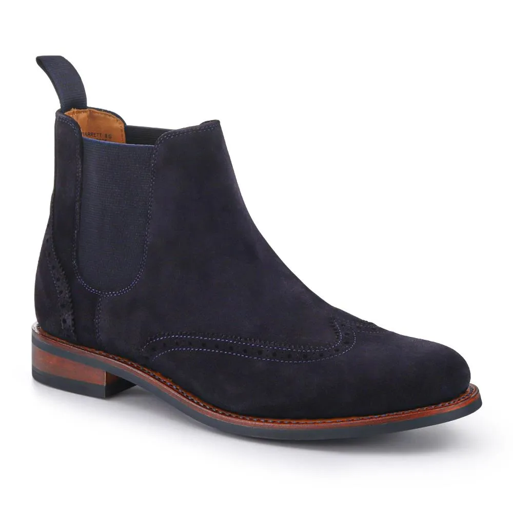 Barrett Goodyear Welted Leather Wingtip Boots - BARRETT / 327 962 - Navy Suede sold by Jones Bootmaker product image thumbnail 2