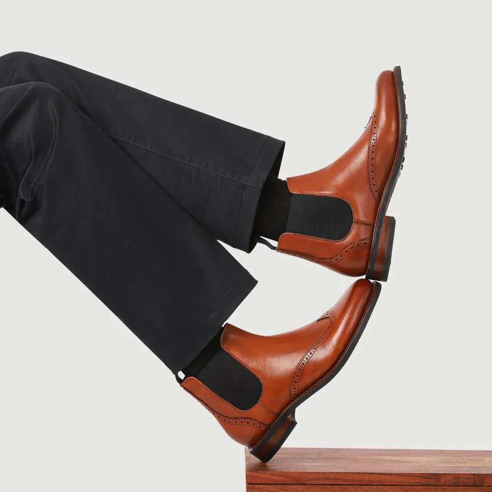 Barrett Goodyear Welted Leather Wingtip Boots - BARRETT / 327 962 - British Tan sold by Jones Bootmaker product image thumbnail 5