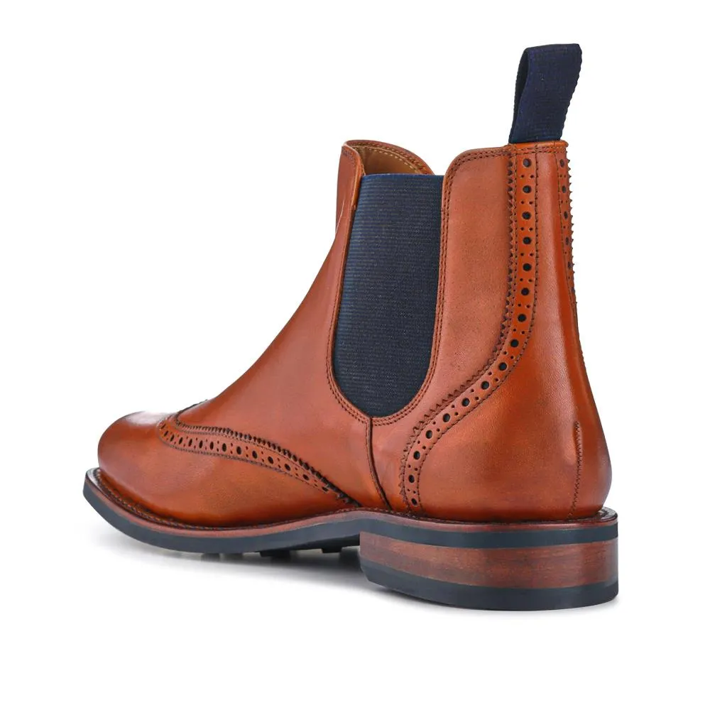 Barrett Goodyear Welted Leather Wingtip Boots - BARRETT / 327 962 - British Tan sold by Jones Bootmaker product image thumbnail 3