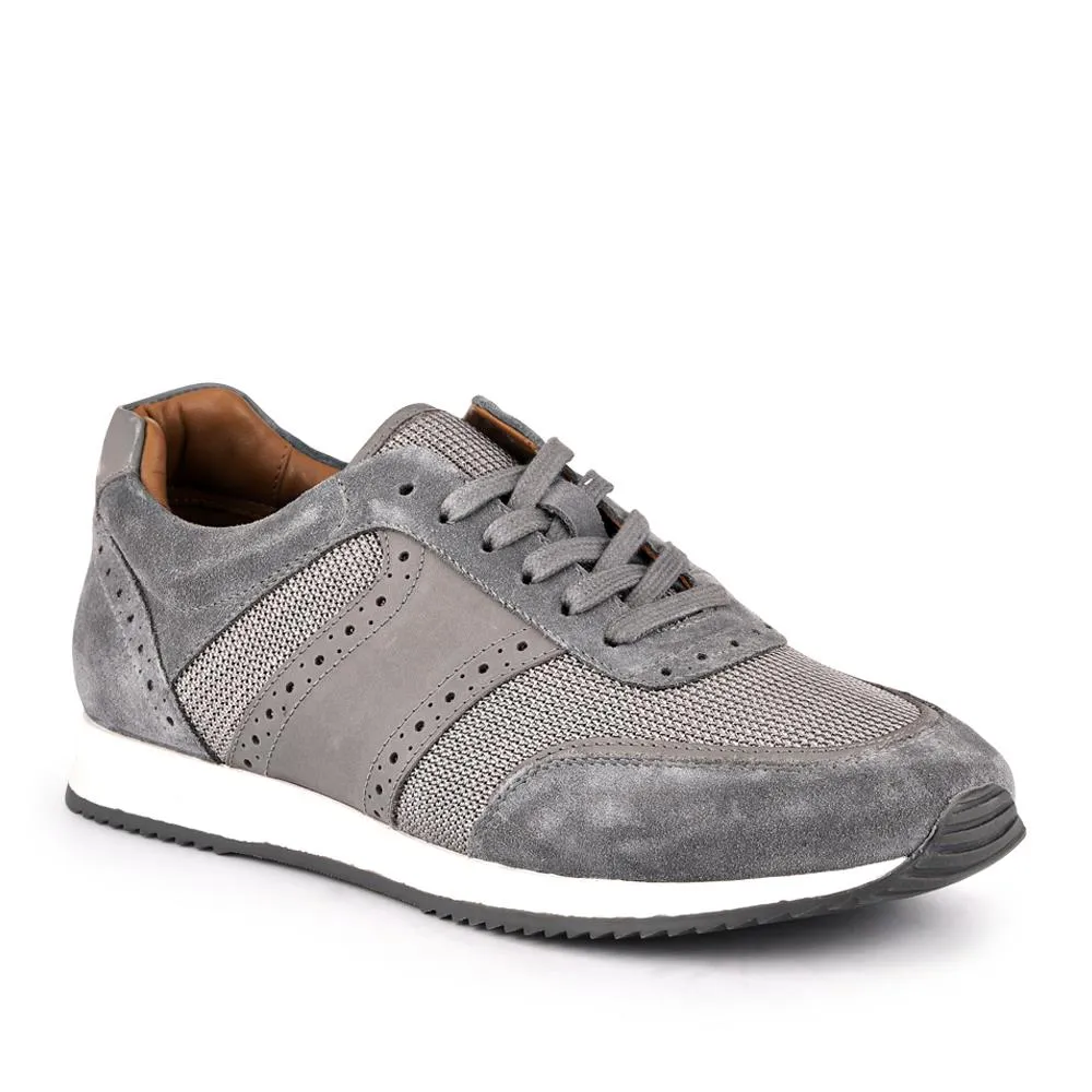 Sergio Lace-Up Leather Trainers - SERGIO / 328 071 - Grey Suede sold by Jones Bootmaker product image thumbnail 2