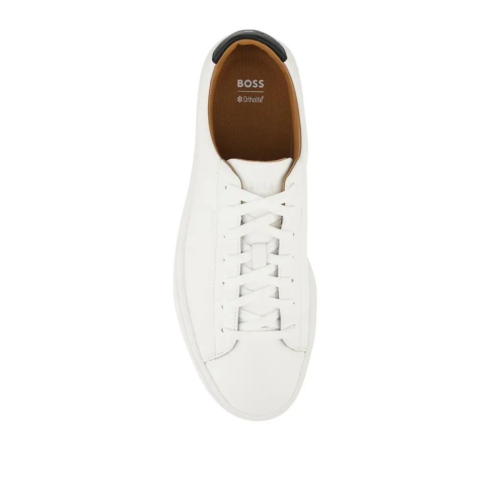 Hugo Boss Leather Lace Up Trainers - HUGO42501 / 327 809 - White sold by Jones Bootmaker product image thumbnail 4