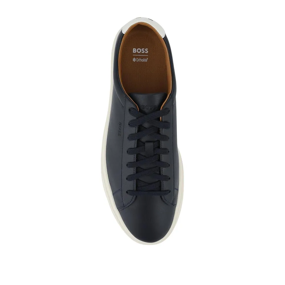 Hugo Boss Leather Lace Up Trainers - HUGO42501 / 327 809 - Navy sold by Jones Bootmaker product image thumbnail 4