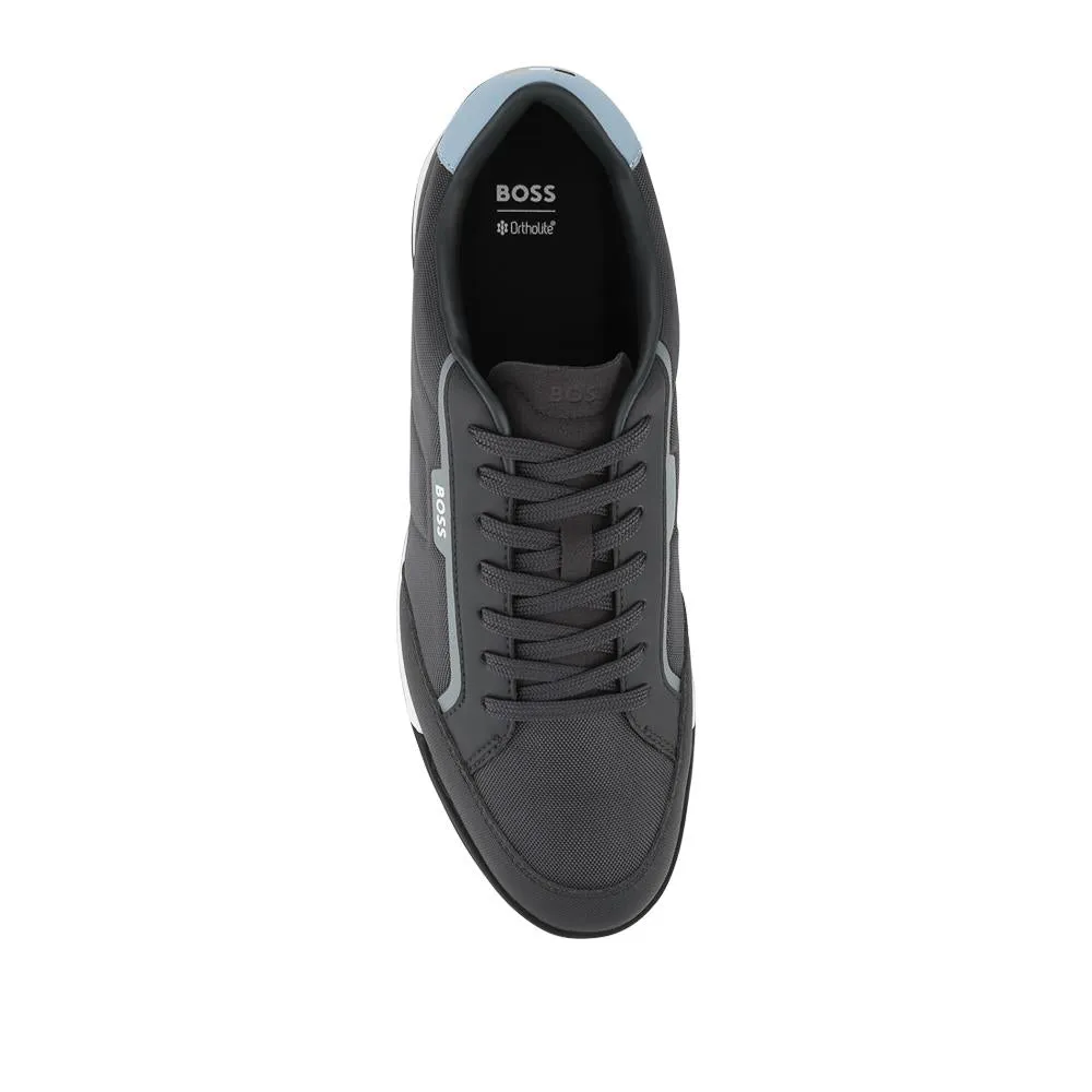 Hugo Boss Mixed-Material Lace Up Trainers - HUGO42502 / 327 808 - Navy sold by Jones Bootmaker product image thumbnail 4