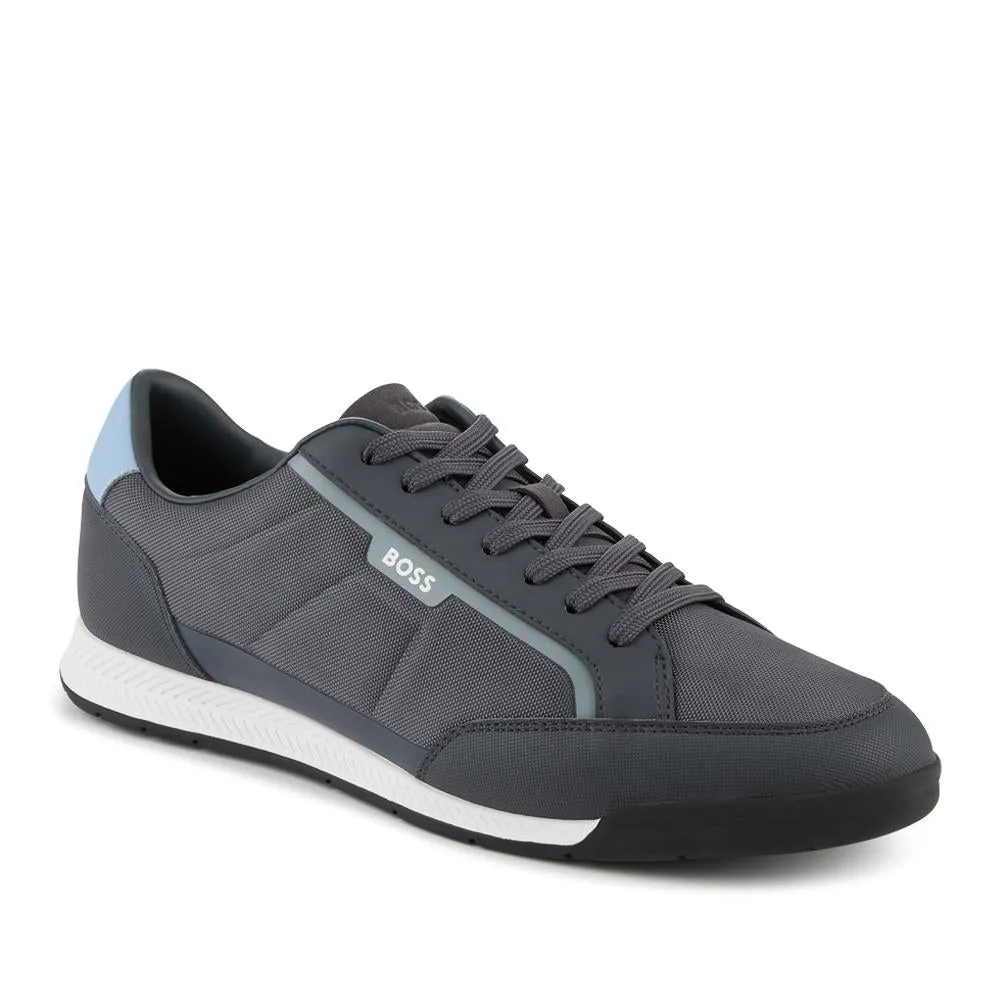 Hugo Boss Mixed-Material Lace Up Trainers - HUGO42502 / 327 808 - Navy sold by Jones Bootmaker product image thumbnail 2