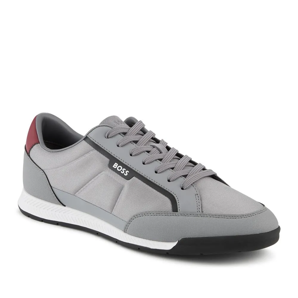 Hugo Boss Mixed-Material Lace Up Trainers - HUGO42502 / 327 808 - Grey sold by Jones Bootmaker product image thumbnail 2