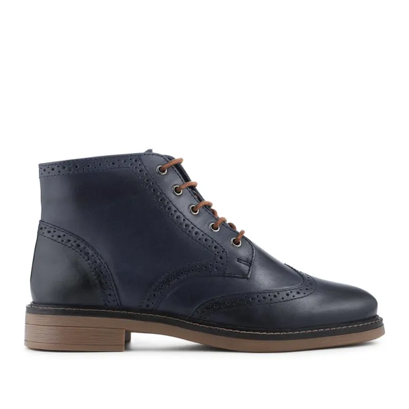 Novi2 Leather Ankle Boots - NOVI2 / 328 165 - Navy sold by Jones Bootmaker