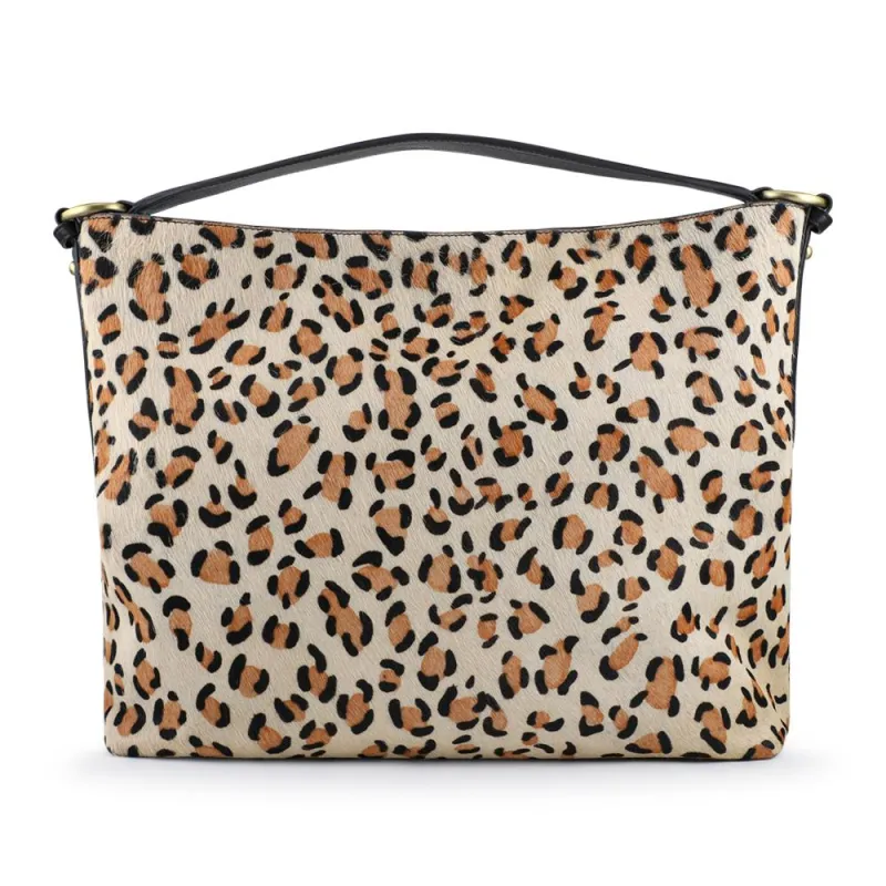 Violetta Leather Shoulder Bag - VIOLETTA / 325 463 - Leopard sold by Jones Bootmaker