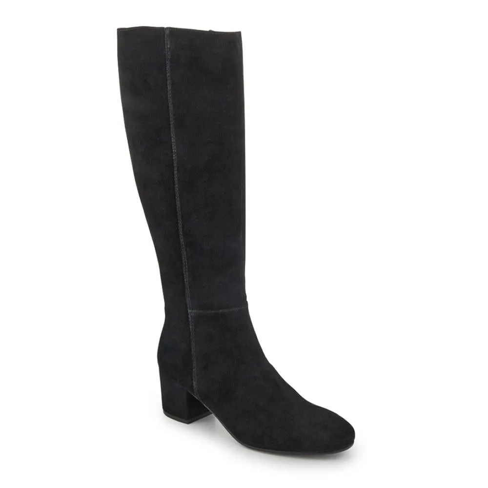 LouLou1 Extra Slim Calf Fit Leather Long Boots - LOULOU1XS / 328 287 - Black Suede sold by Jones Bootmaker product image thumbnail 2