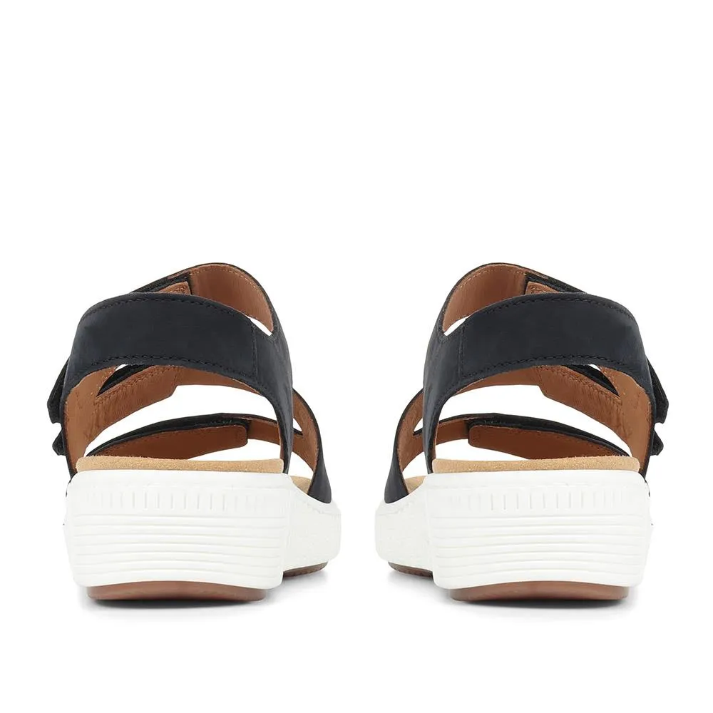 Ball Gabor Leather Wedge Sandals - GAB35522 / 321 580 - Navy sold by Jones Bootmaker product image thumbnail 3