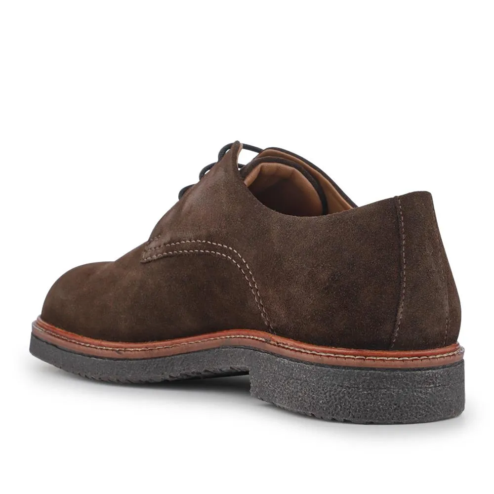 Lance Suede Leather Casual Lace Up Shoes - LANCE / 328 072 - Dark Brown Suede sold by Jones Bootmaker product image thumbnail 3