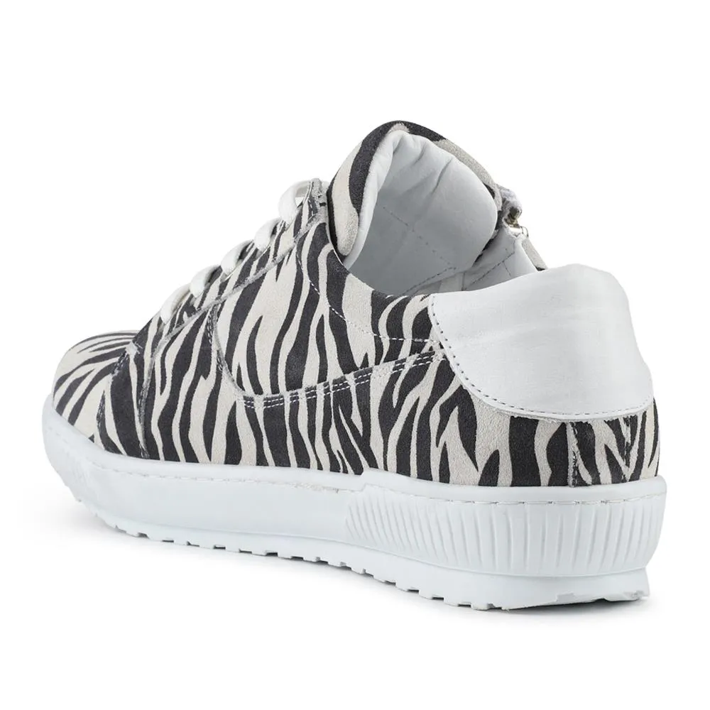 Padova Wide-Fit Leather Trainers - PADOVAWIDE / 326 787 - Zebra sold by Jones Bootmaker product image thumbnail 3