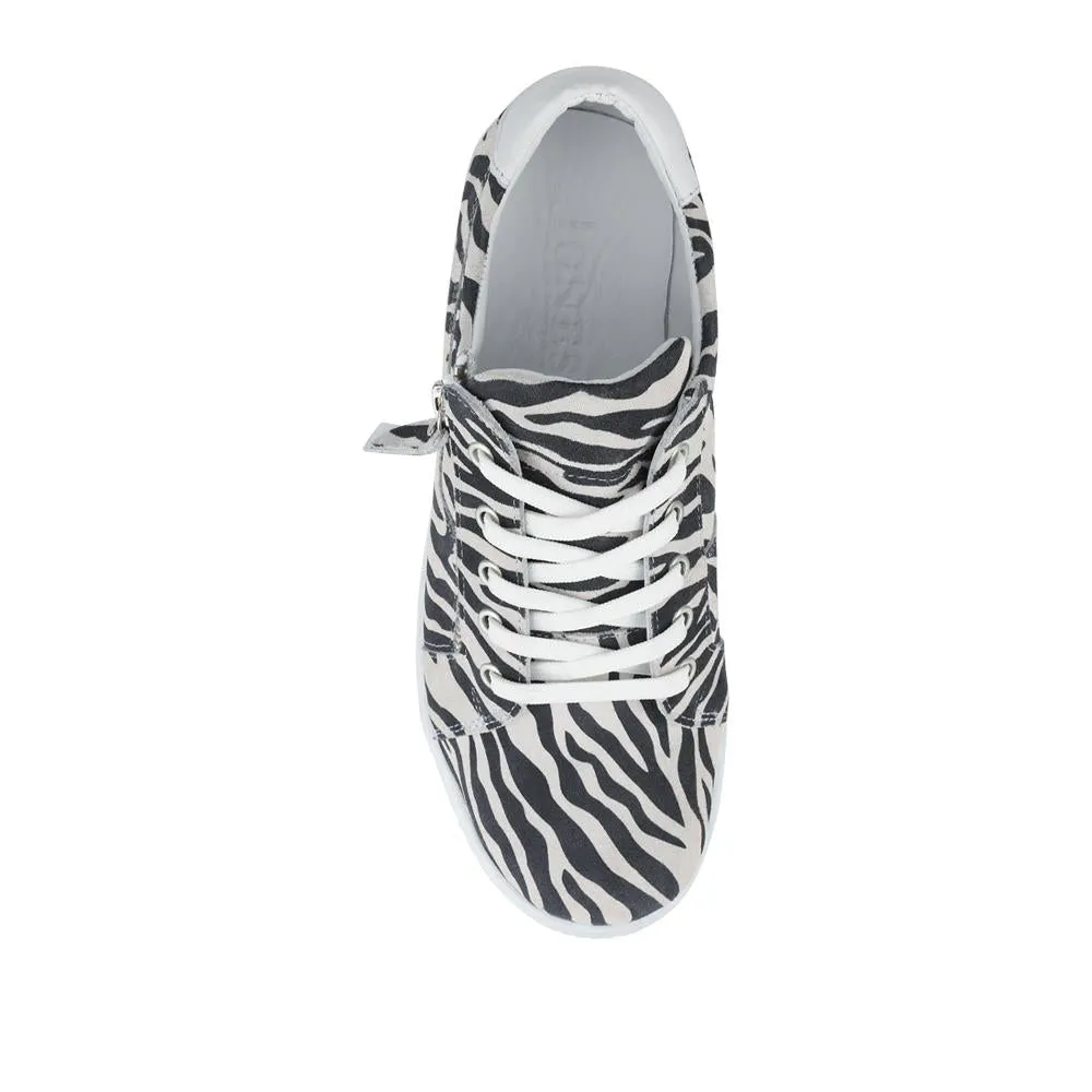 Padova Wide-Fit Leather Trainers - PADOVAWIDE / 326 787 - Zebra sold by Jones Bootmaker product image thumbnail 4