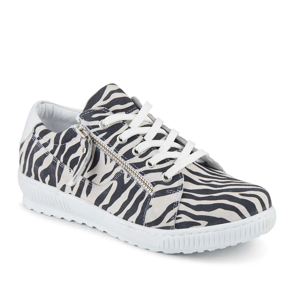 Padova Wide-Fit Leather Trainers - PADOVAWIDE / 326 787 - Zebra sold by Jones Bootmaker product image thumbnail 2