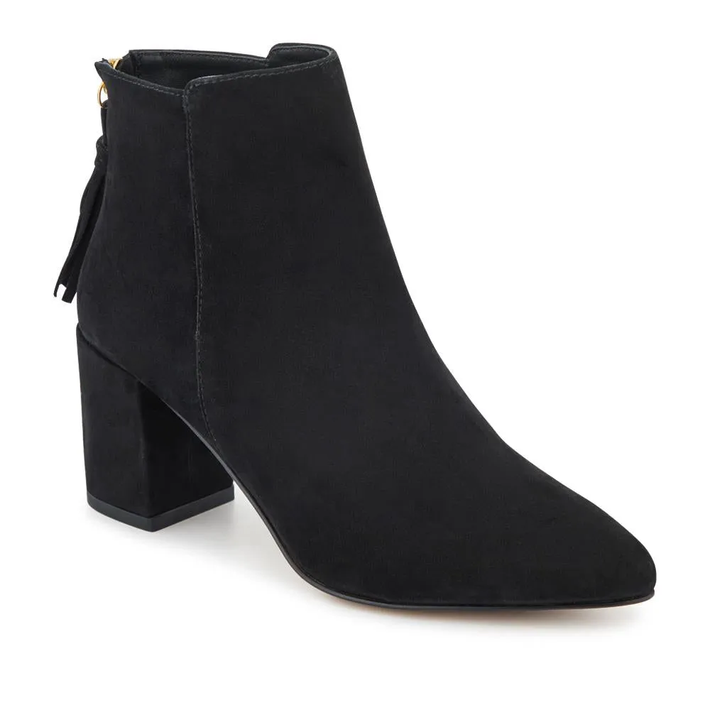 Keily Leather Pointed-Toe Boots - KEILY / 328 289 - Black Suede sold by Jones Bootmaker product image thumbnail 2