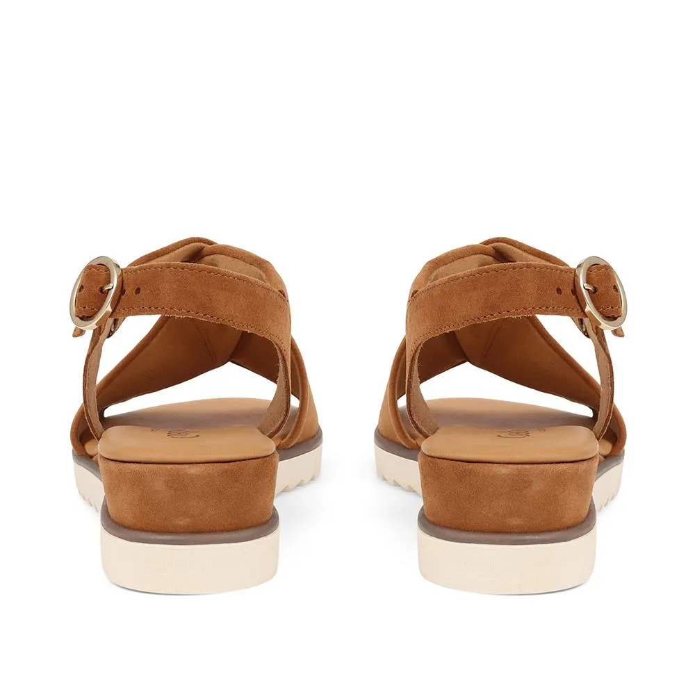 Rich Wide Fit Leather Twist-Front Sandals - GAB31514 / 317 898 - Tan sold by Jones Bootmaker product image thumbnail 2