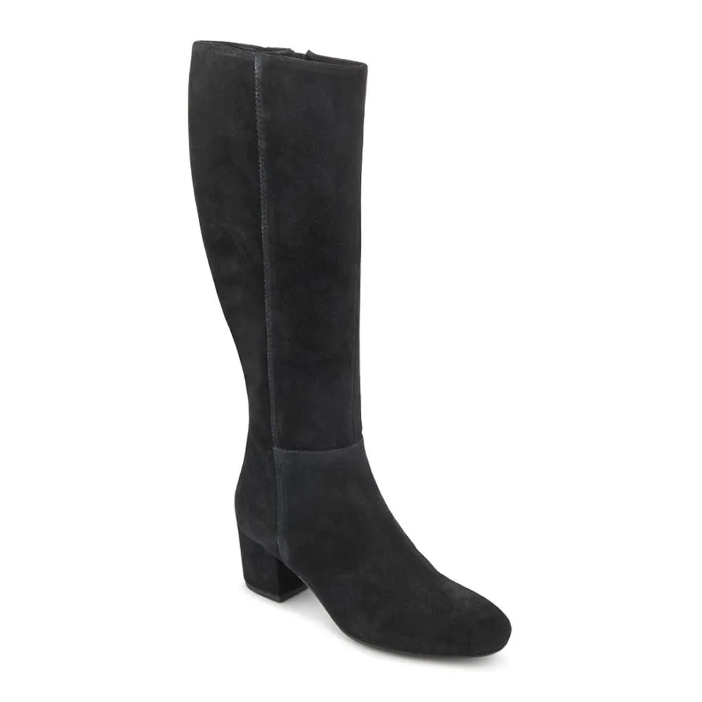 LouLou1 Large Calf Fit Leather Long Boots - LOULOU1L / 328 292 - Black Suede sold by Jones Bootmaker product image thumbnail 2