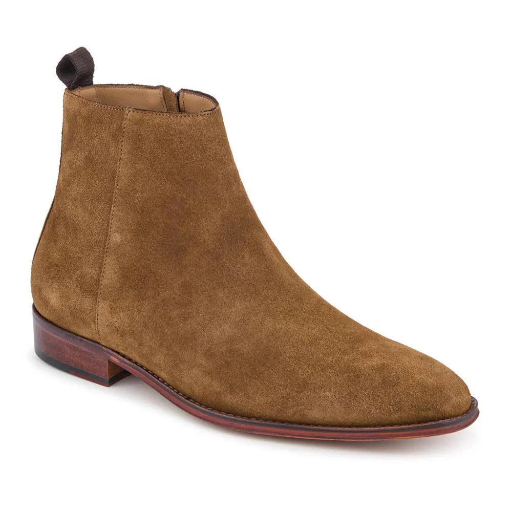 Flaxen Leather Ankle Boots - FLAXEN / 325 744 - Tan Suede sold by Jones Bootmaker product image thumbnail 2