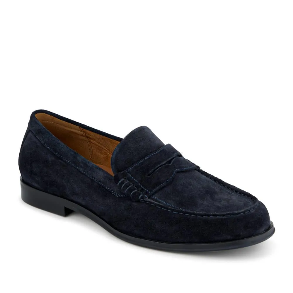 Quadir Slip On Leather Penny Loafers - QUADIR / 328 620 - Navy Suede sold by Jones Bootmaker product image thumbnail 2