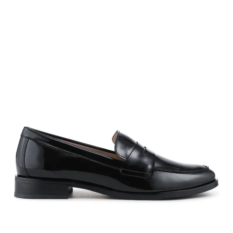 Tuscany Leather Penny Loafers - TUSCANY / 328 696 - Black Patent sold by Jones Bootmaker