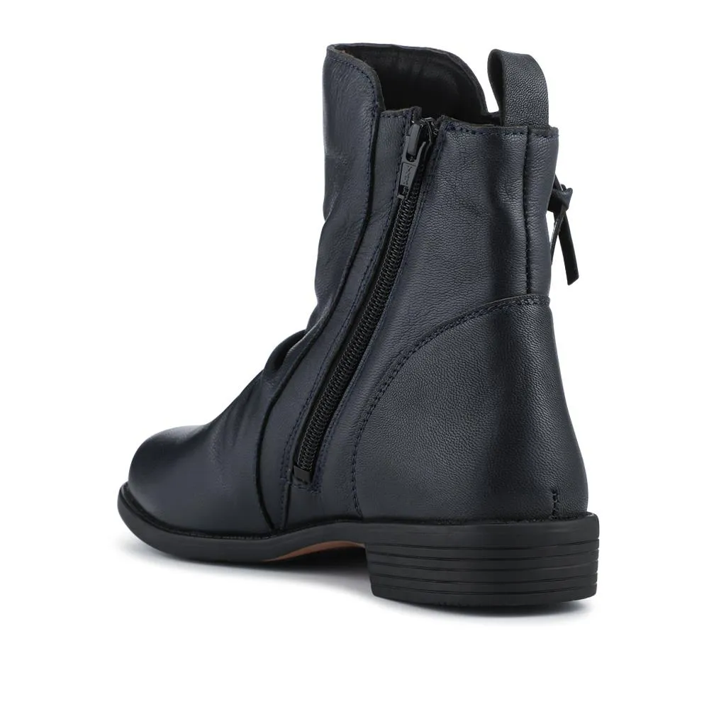 Nectar2 Leather Slouch Ankle Boots - NECTAR2 / 328 166 - Navy sold by Jones Bootmaker product image thumbnail 3
