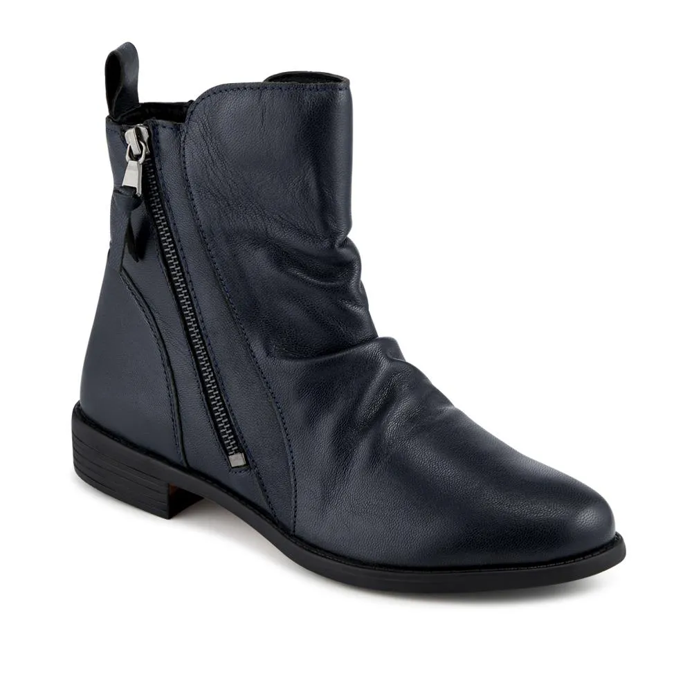 Nectar2 Leather Slouch Ankle Boots - NECTAR2 / 328 166 - Navy sold by Jones Bootmaker product image thumbnail 2