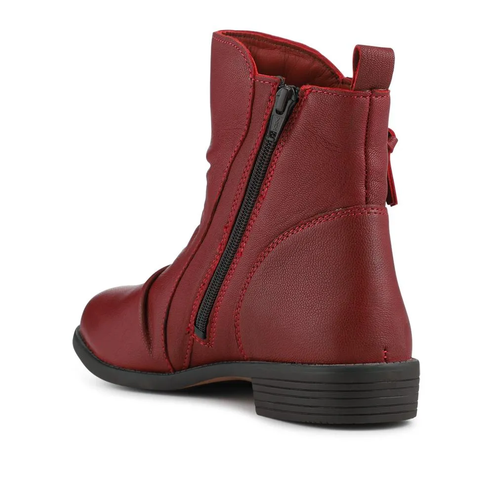 Nectar2 Leather Slouch Ankle Boots - NECTAR2 / 328 166 - Red sold by Jones Bootmaker product image thumbnail 3