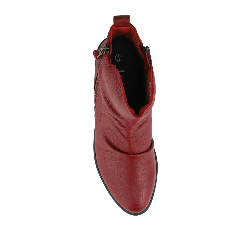 Nectar2 Leather Slouch Ankle Boots - NECTAR2 / 328 166 - Red sold by Jones Bootmaker product image thumbnail 4