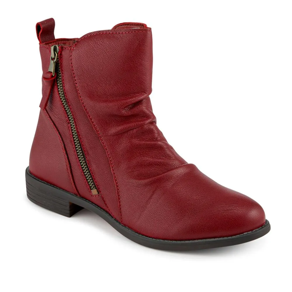 Nectar2 Leather Slouch Ankle Boots - NECTAR2 / 328 166 - Red sold by Jones Bootmaker product image thumbnail 2