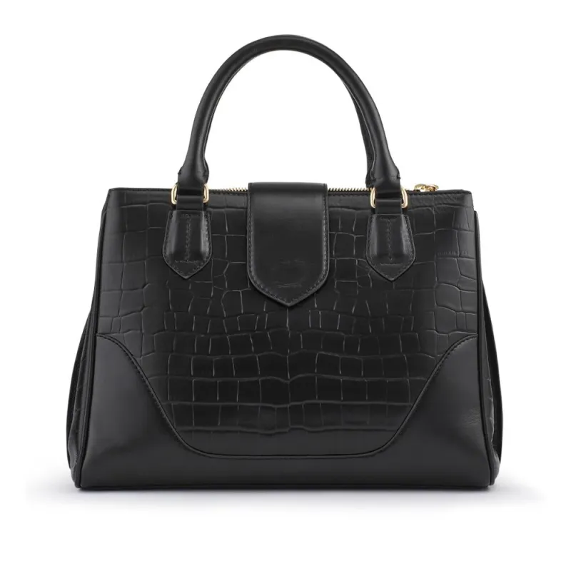 Wisteria Luxury Leather Handbag - WISTERIA / 328 161 - Black made by Jones Bootmaker