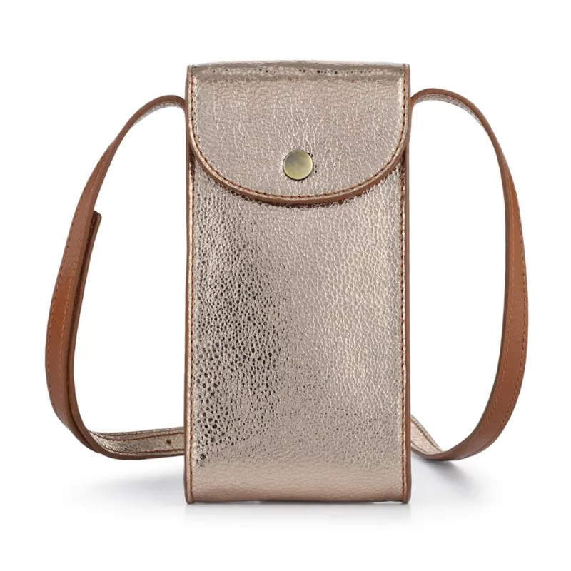 Vix Leather Crossbody Phone Bag - VIX / 328 536 - Gold sold by Jones Bootmaker