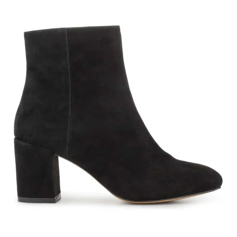 Neptune Heeled Ankle Boots - NEPTUNE3 / 319 206 - Black Suede sold by Jones Bootmaker