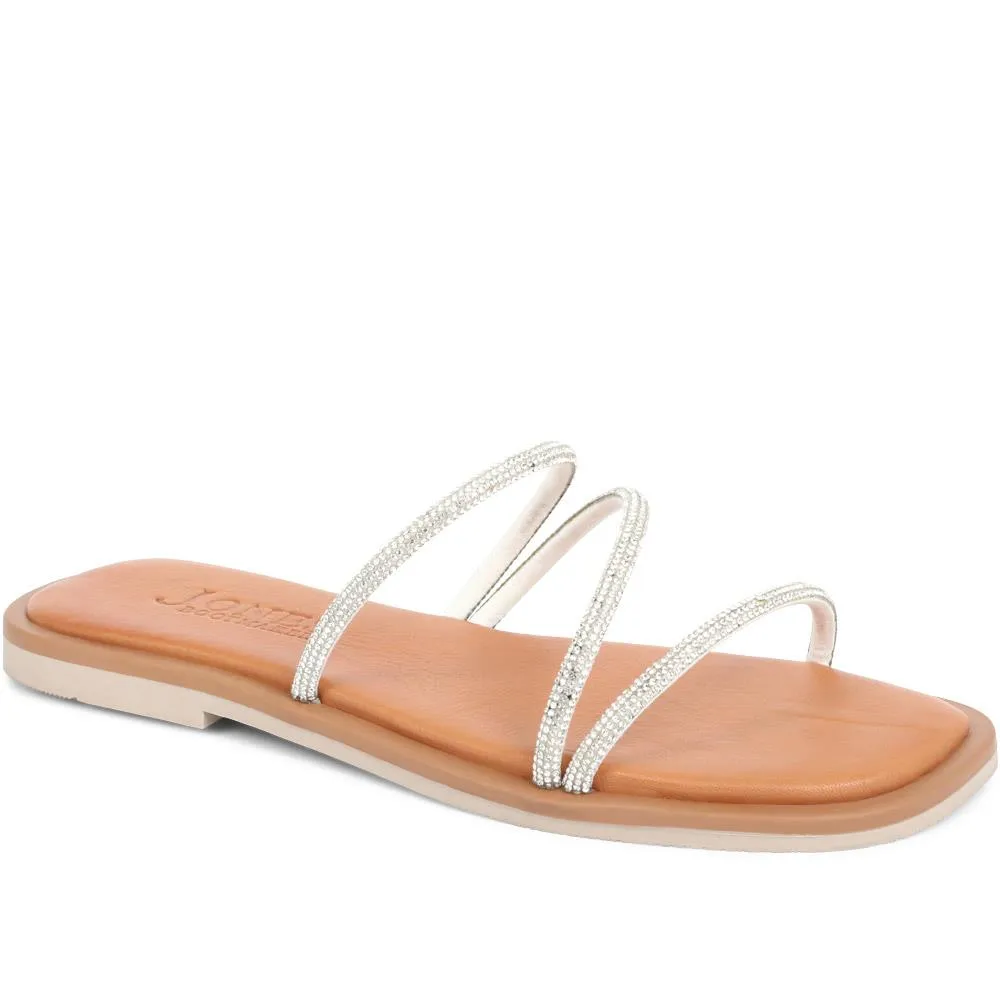 Geanna Embellished Mule Sandals - GEANNA / 323 919 - Silver sold by Jones Bootmaker product image thumbnail 2