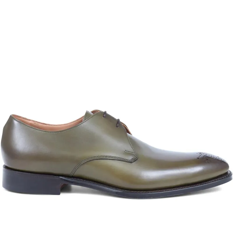Goodyear welted leather brogues - LIVERPOOL2 / 324 003 - Green sold by Jones Bootmaker