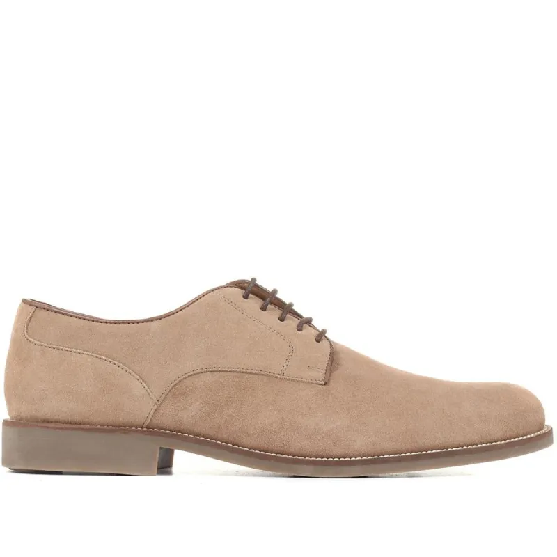 Kayden Suede Derby Shoes - KAYDEN / 321 656 - Sand Suede sold by Jones Bootmaker